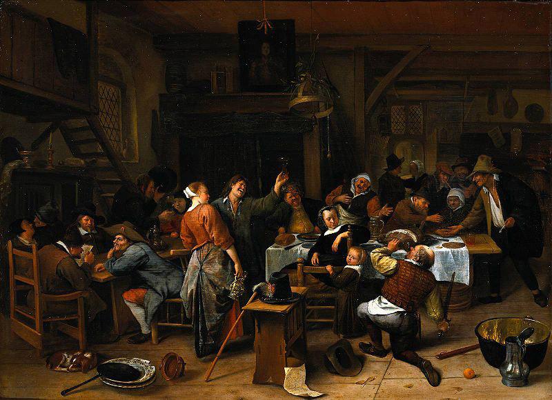 Jan Steen A company celebrating the birthday of Prince William III, 14 November 1660 oil painting image